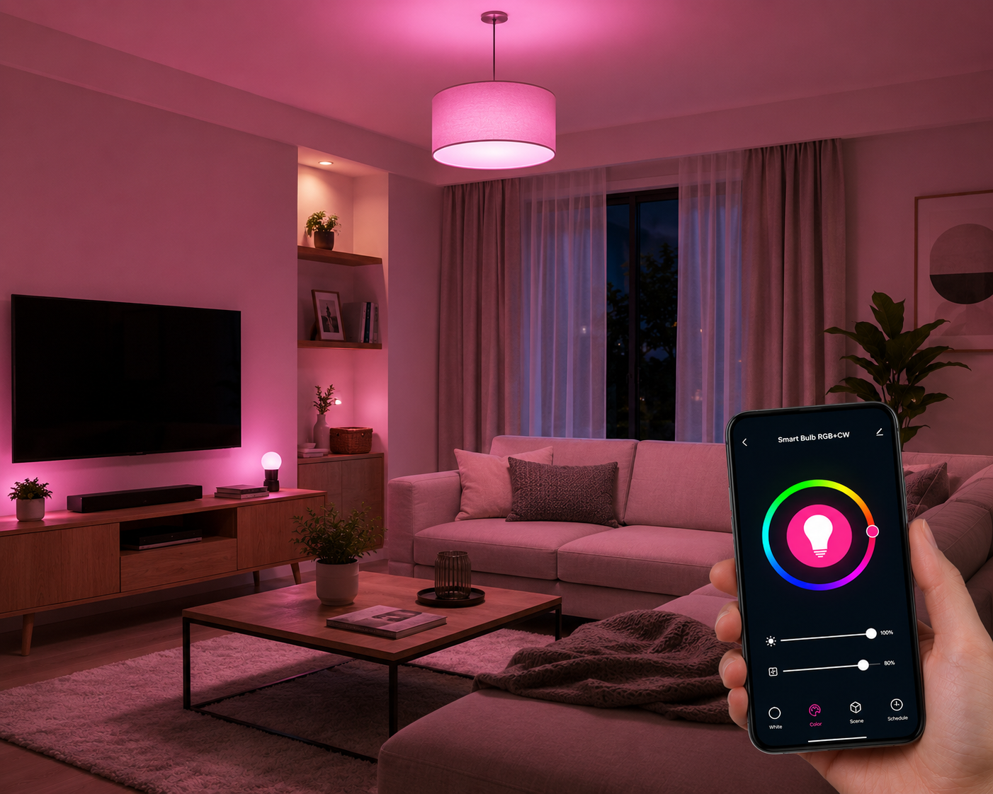 Smart RGB WiFi Glühbirne – App steuerbar | Alexa & Google Home