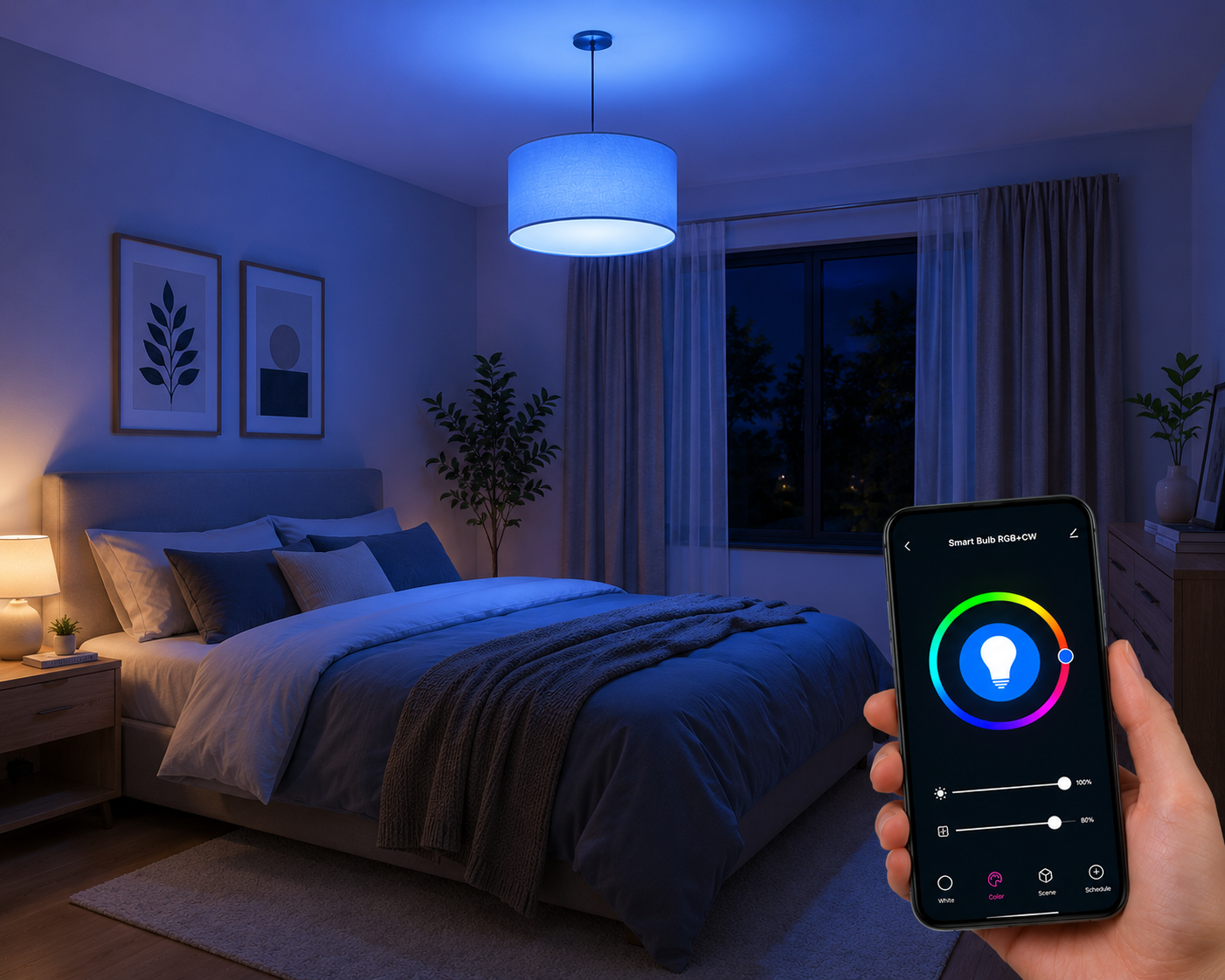Smart RGB WiFi Glühbirne – App steuerbar | Alexa & Google Home